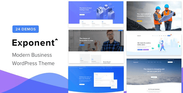 10 Best Startup Agency WordPress Themes You Must Know About 5 4. Exponent – Multipurpose WordPress Theme