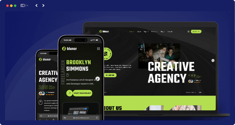 Blunor – Creative Agency & Portfolio WordPress Theme 30 responsive layout blunor | Blunor – Creative Agency & Portfolio WordPress Theme