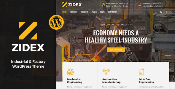 2025’s Top 13 Factory and Industry WordPress Themes for Industrial Website 8 WordPress theme