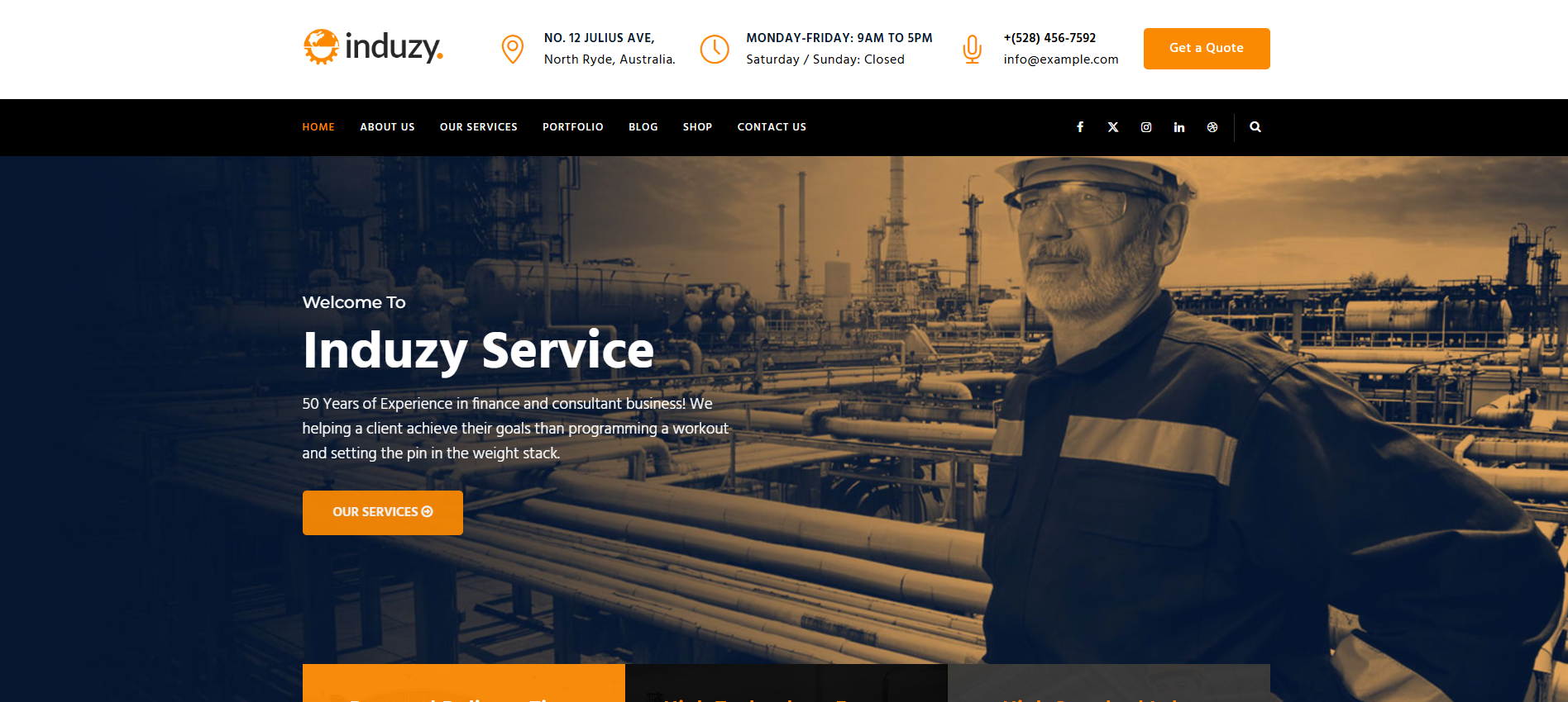 2025’s Top 13 Factory and Industry WordPress Themes for Industrial Website 3 wordpress theme