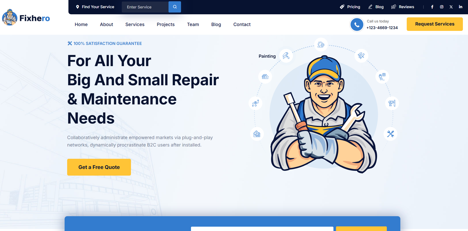 Fixhero’s Features That Make It a Standout Handyman WordPress Theme 2 handyman wordpress theme