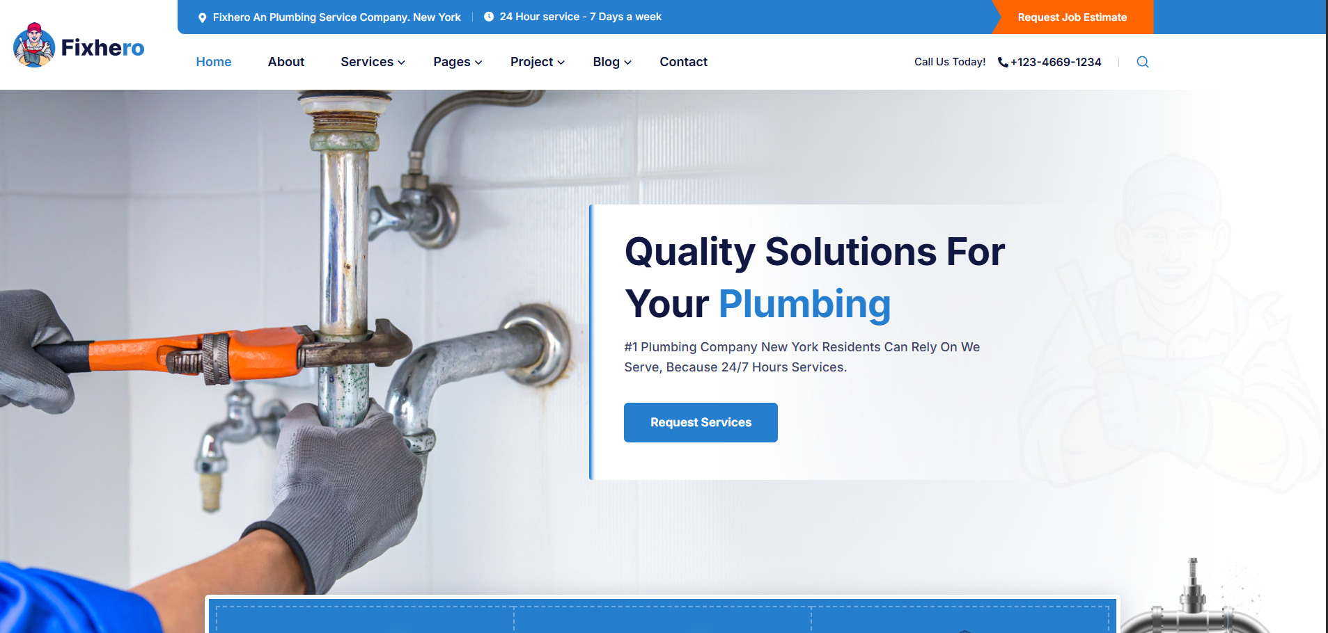 FixHero: A Clean and Professional Plumbing WordPress Theme 2025 2 plumbing wordpress theme