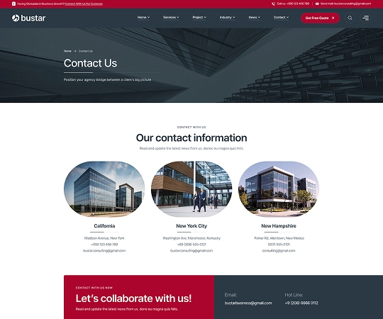 contact | Bustar - Business Consulting WordPress Theme