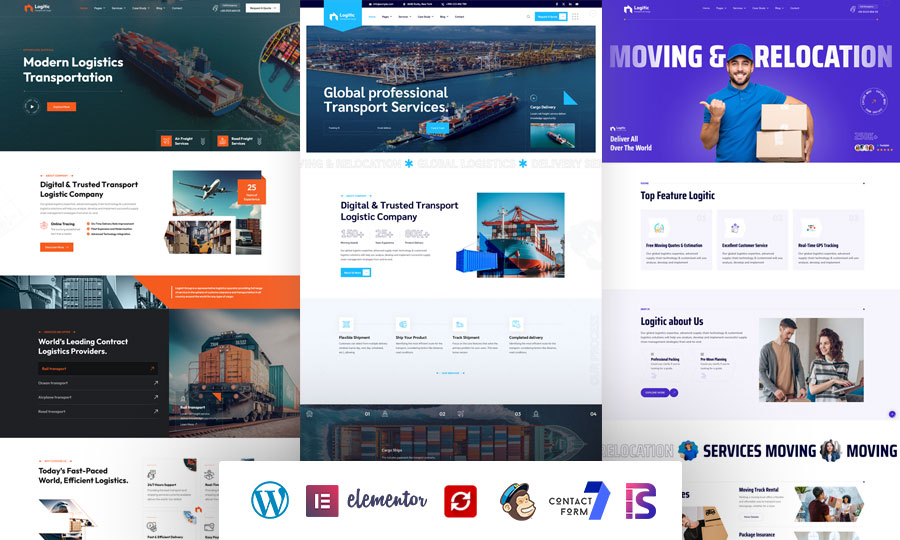 Top 11 Responsive WordPress Themes for Multipurpose Business 8 logitic