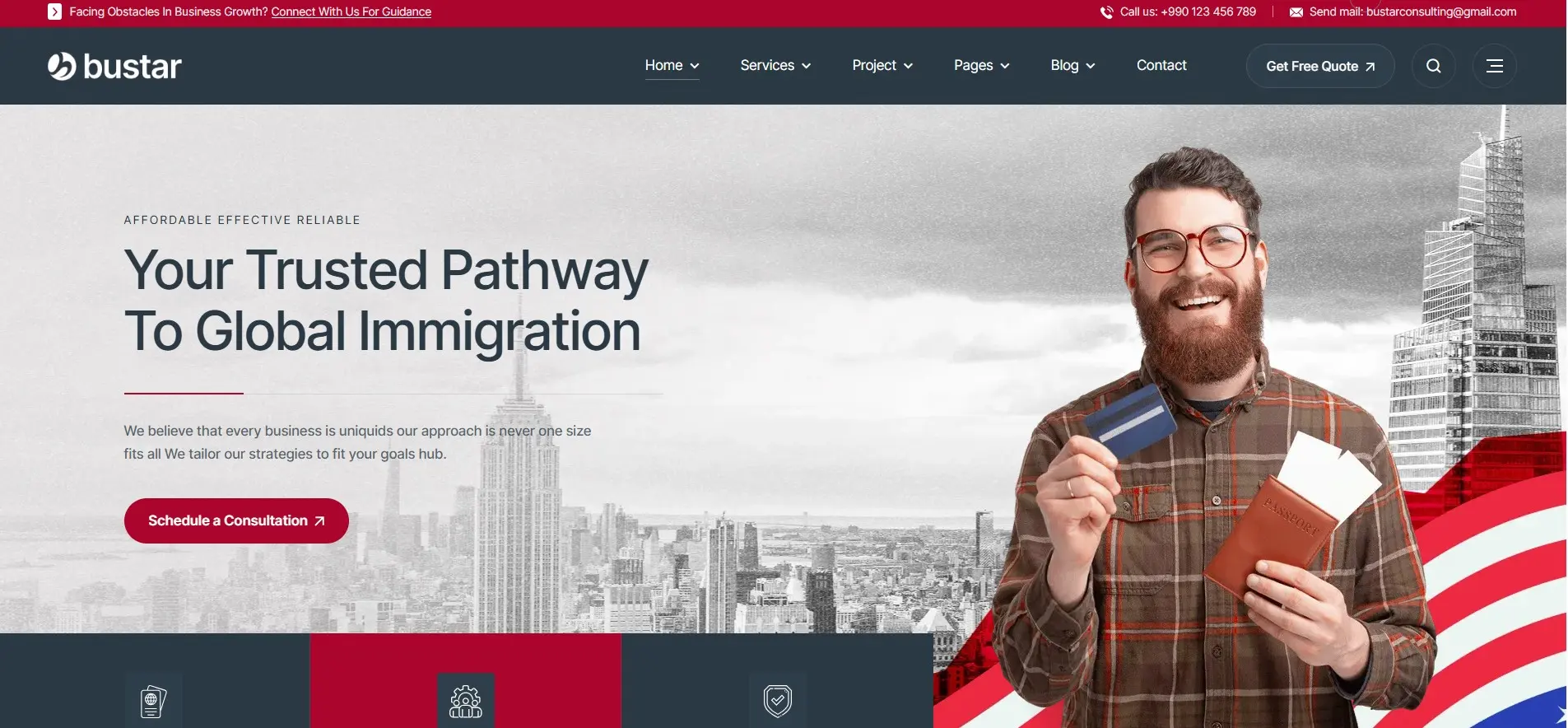 visa consalting wordpress theme