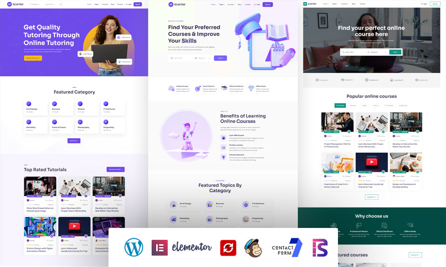 ecenter preview 2 | 10 Best Education WordPress Themes for Schools and Colleges 2026