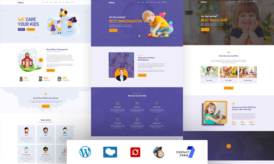 infano preview | 10 Best Education WordPress Themes for Schools and Colleges 2026