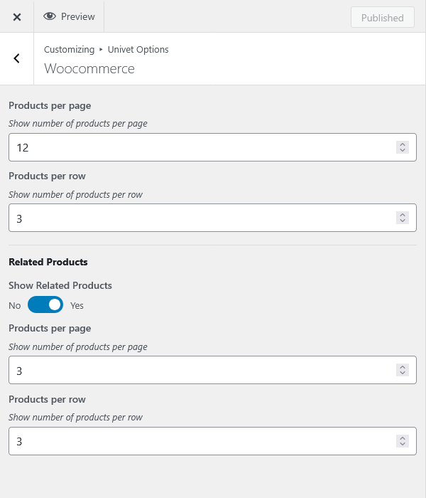 customizer woo rs | Woocommerce