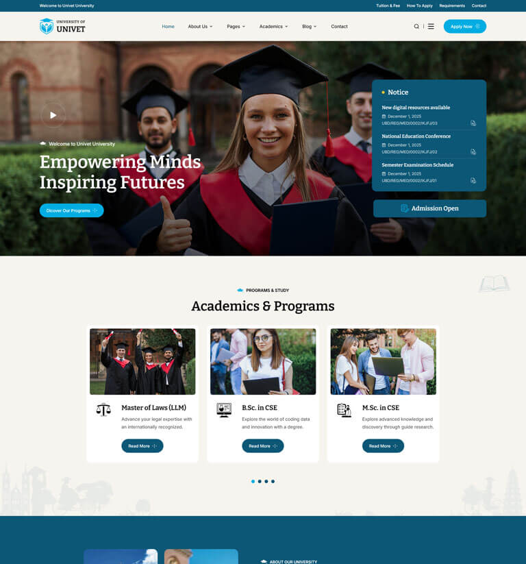 demo thumb 041 | Univet – University Education WordPress Theme