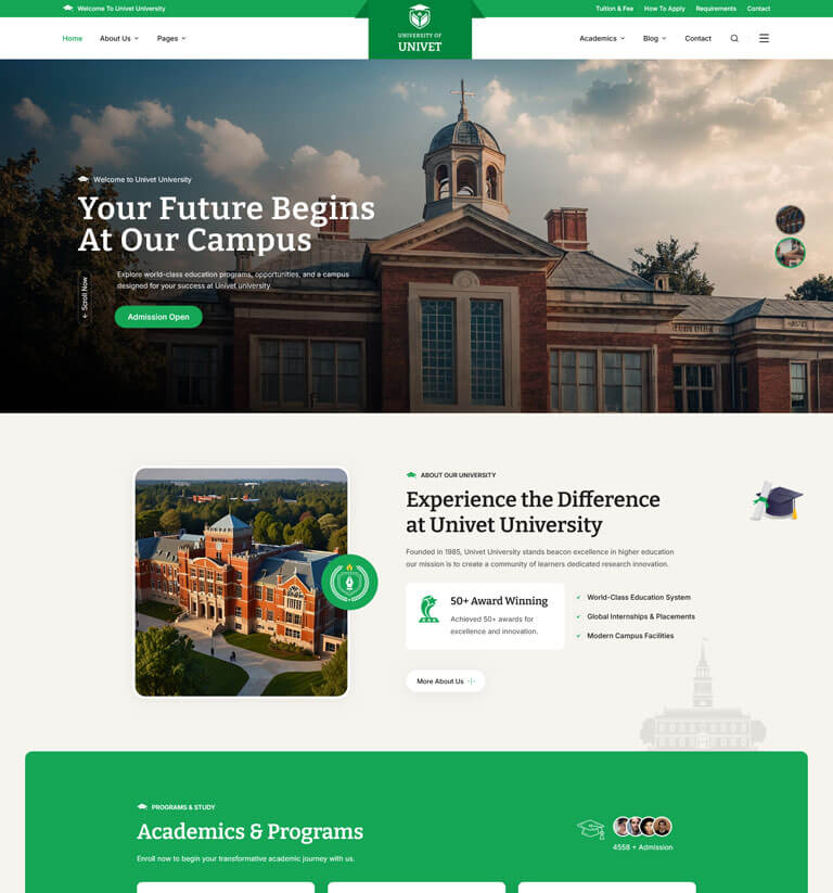 demo thumb 051 | Univet – University Education WordPress Theme