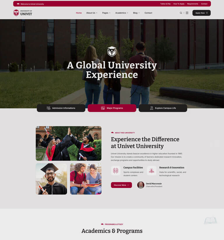 demo thumb 061 | Univet – University Education WordPress Theme