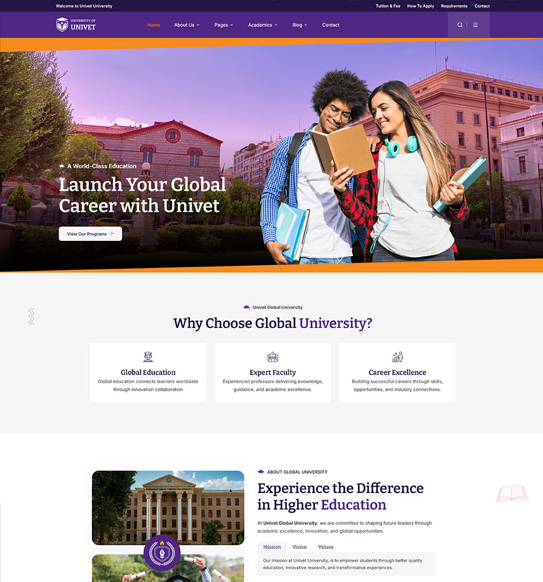 demo thumb 09 | Univet – University Education WordPress Theme