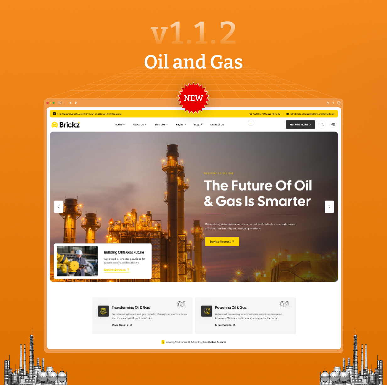 new demo 1.1.2 | Brickz - Construction WordPress Theme