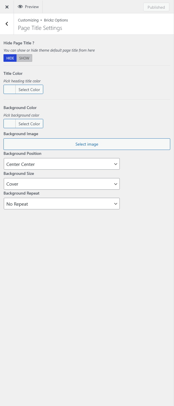page title customizer | Default Banner