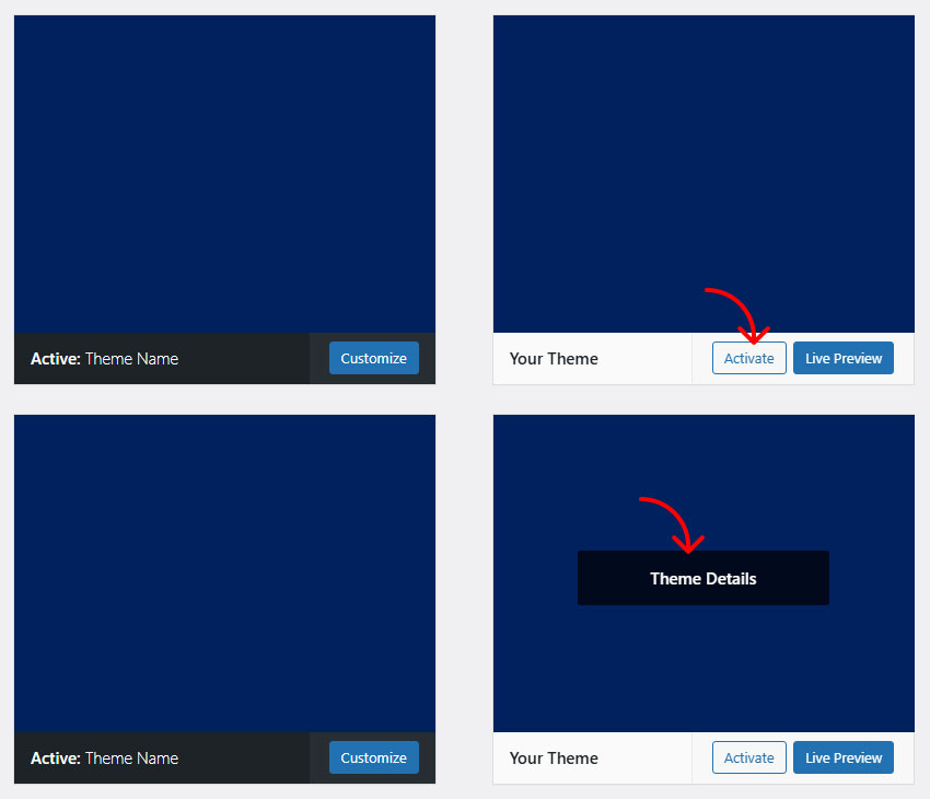Update Theme 1 decs theme active details | Update Theme