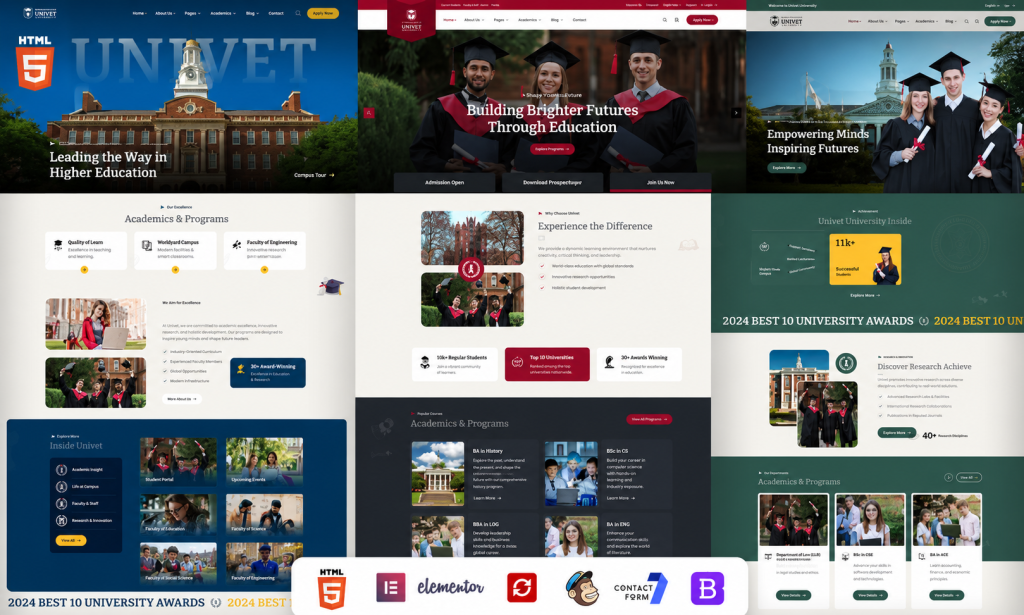 Univet - University Education HTML Template 1 Univet – University Education HTML Template