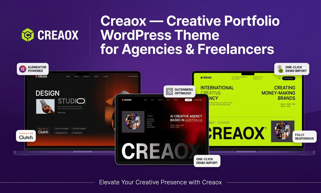 Creaox – Creative Portfolio WordPress Theme for Agencies & Freelancers 9 Creaox – Creative Portfolio WordPress Theme for Agencies & Freelancers