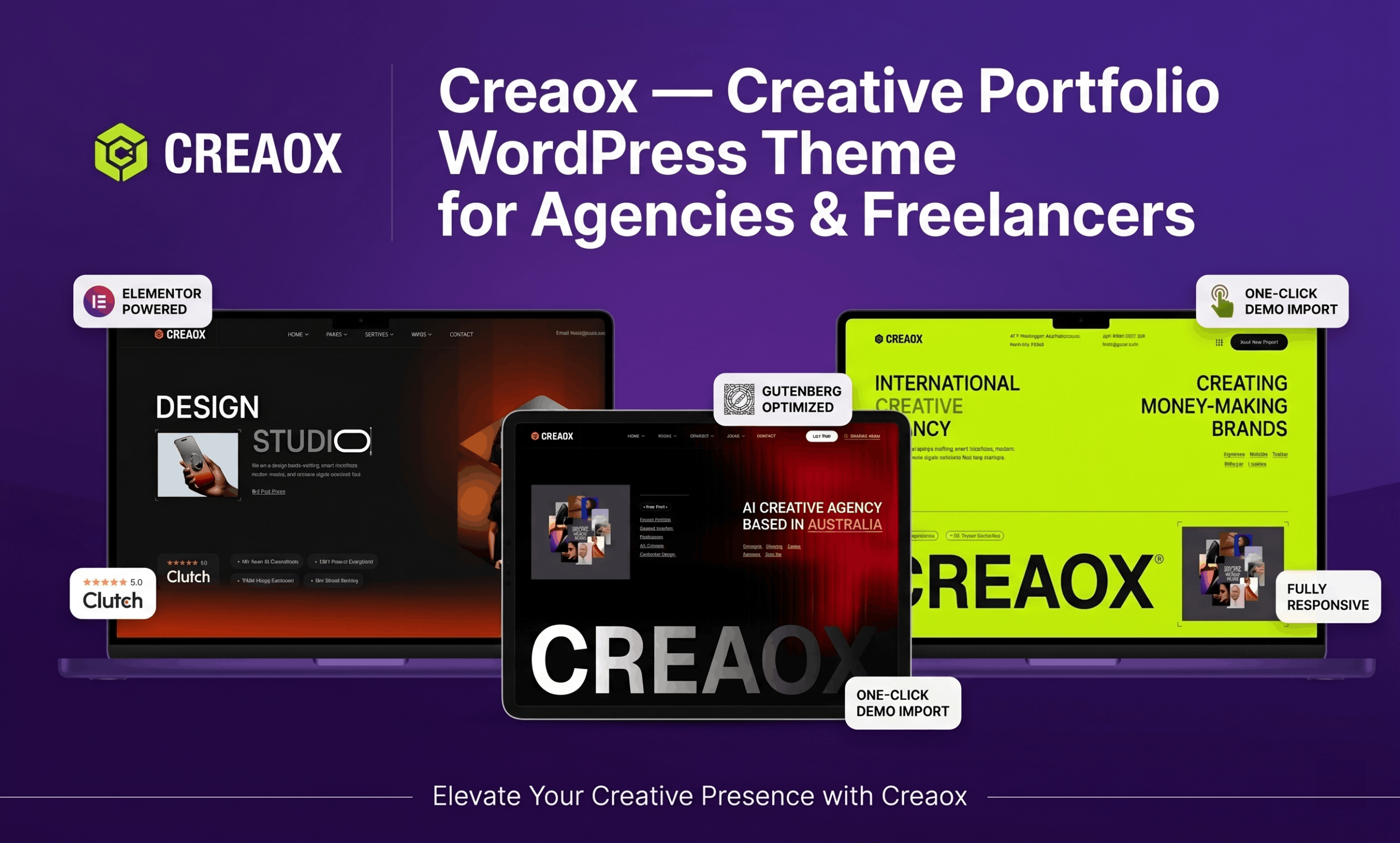 Creaox – Creative Portfolio WordPress Theme for Agencies & Freelancers 1 Creaox – Creative Portfolio WordPress Theme for Agencies & Freelancers