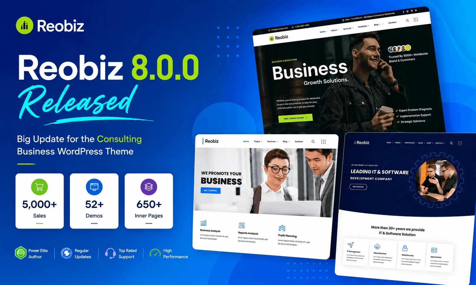 Reobiz 8.0.0 Released – Big Update for the Consulting Business WordPress Theme