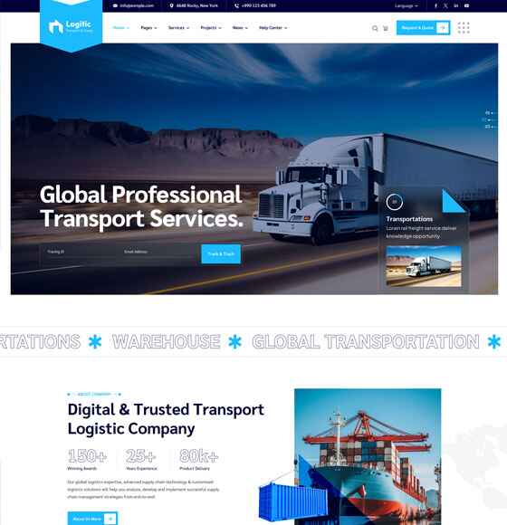 11 6 | Logitic - Transportation & Logistics WordPress Theme