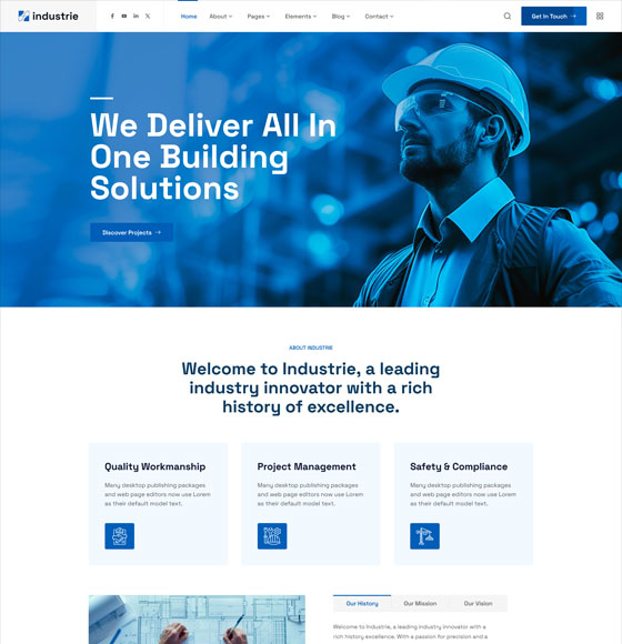 131 | Industrie - Factory & Industry WordPress Theme