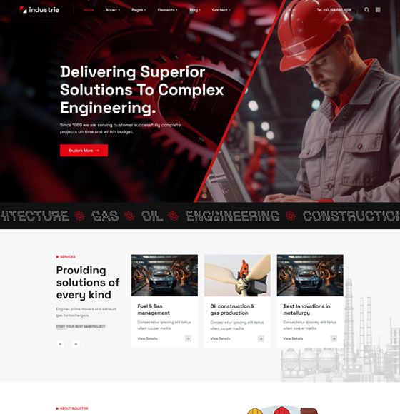 141 | Industrie - Factory & Industry WordPress Theme