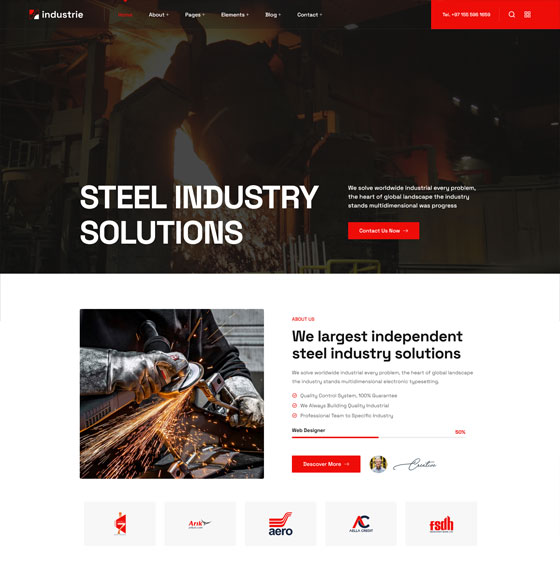 151 | Industrie - Factory & Industry WordPress Theme