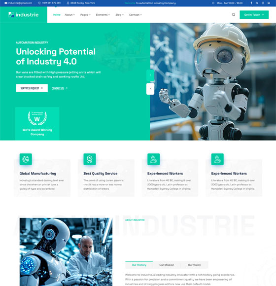 161 | Industrie - Factory & Industry WordPress Theme