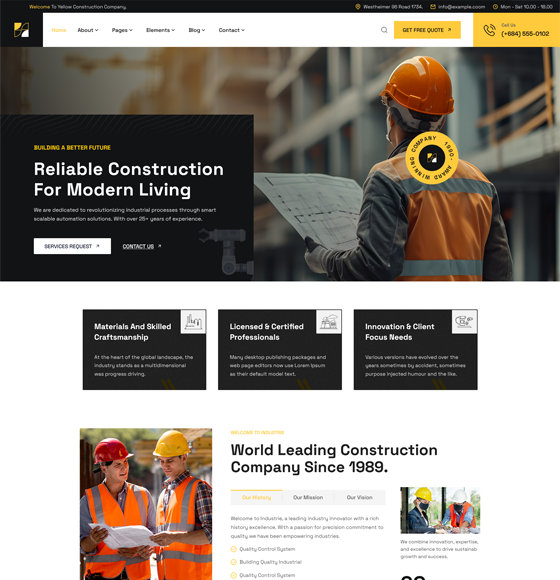 171 | Industrie - Factory & Industry WordPress Theme