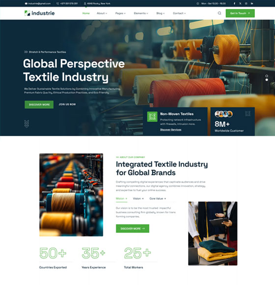 181 | Industrie - Factory & Industry WordPress Theme