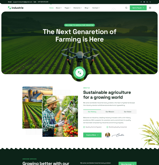 191 | Industrie - Factory & Industry WordPress Theme