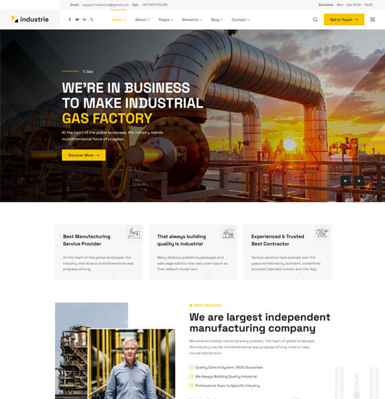21 | Industrie - Factory & Industry WordPress Theme