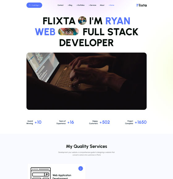 31 4 | Flixta - Personal Portfolio WordPress Theme