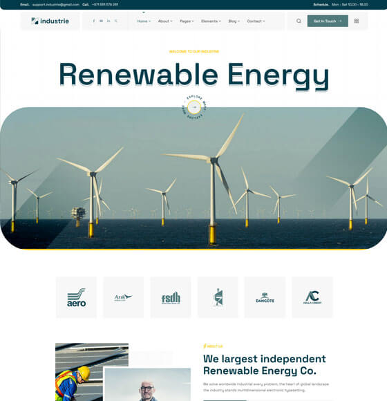 31 | Industrie - Factory & Industry WordPress Theme