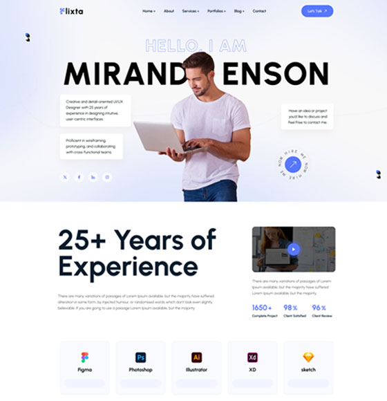 41 3 | Flixta - Personal Portfolio WordPress Theme