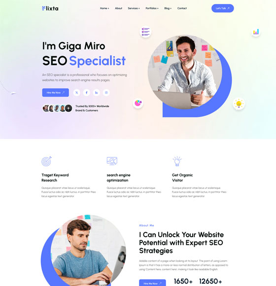 51 3 | Flixta - Personal Portfolio WordPress Theme