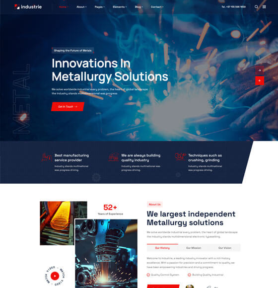 51 | Industrie - Factory & Industry WordPress Theme