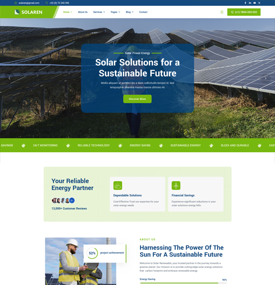 53 | Solaren – Ecology & Solar Energy WordPress Theme