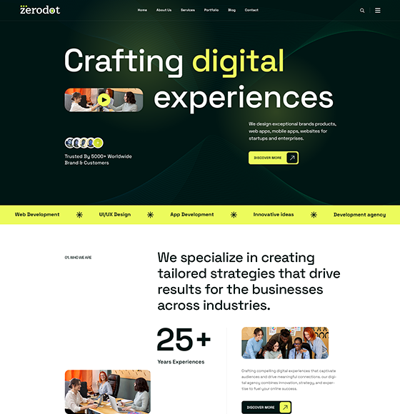 6 | Zerodot - Multipurpose Elementor Business WordPress Theme