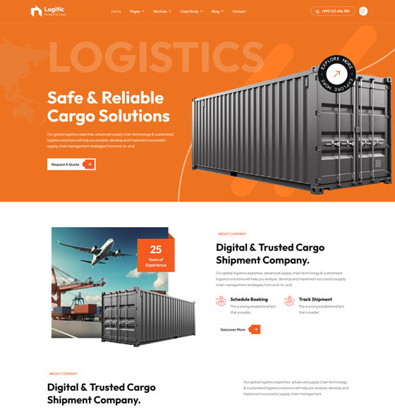 61 2 | Logitic - Transportation & Logistics WordPress Theme