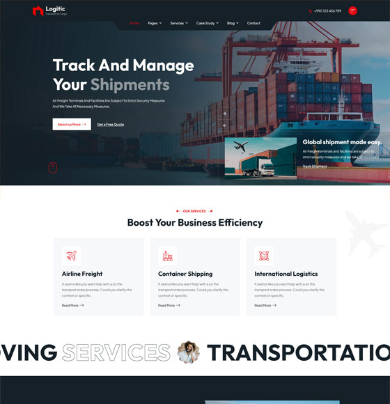 71 2 | Logitic - Transportation & Logistics WordPress Theme