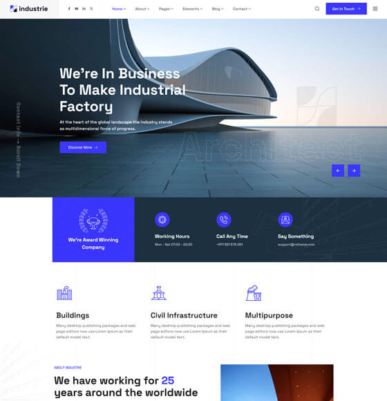 81 | Industrie - Factory & Industry WordPress Theme