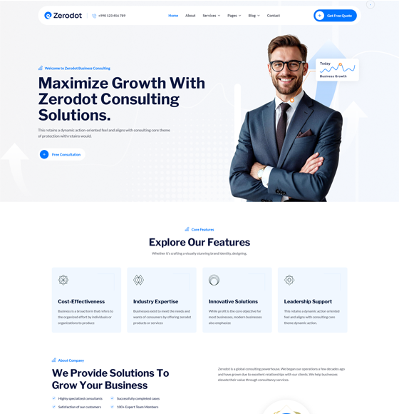 9 | Zerodot - Multipurpose Elementor Business WordPress Theme