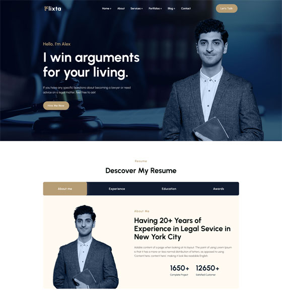 91 3 | Flixta - Personal Portfolio WordPress Theme