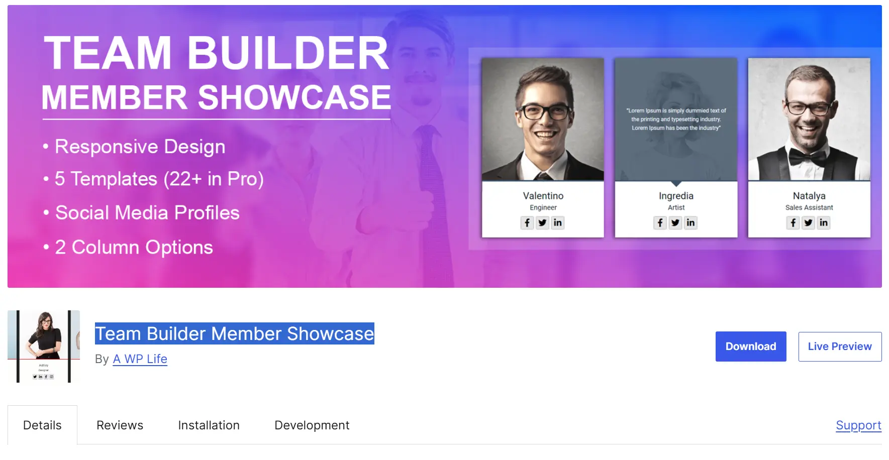 10 Best Team Showcase WordPress Plugins to Display Your Team Professionally 7 Screenshot 25 | 10 Best Team Showcase WordPress Plugins to Display Your Team Professionally