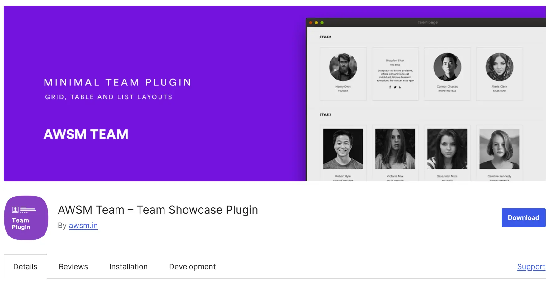 10 Best Team Showcase WordPress Plugins to Display Your Team Professionally 5 awsm | 10 Best Team Showcase WordPress Plugins to Display Your Team Professionally