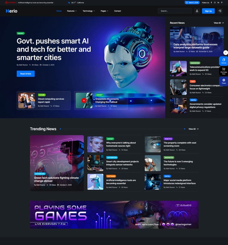 demo thumb 221 | Nerio – News Magazine WordPress Theme