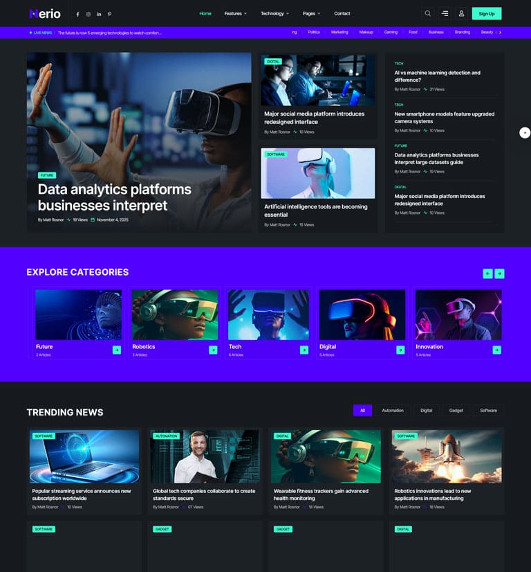 demo thumb 261 | Nerio – News Magazine WordPress Theme