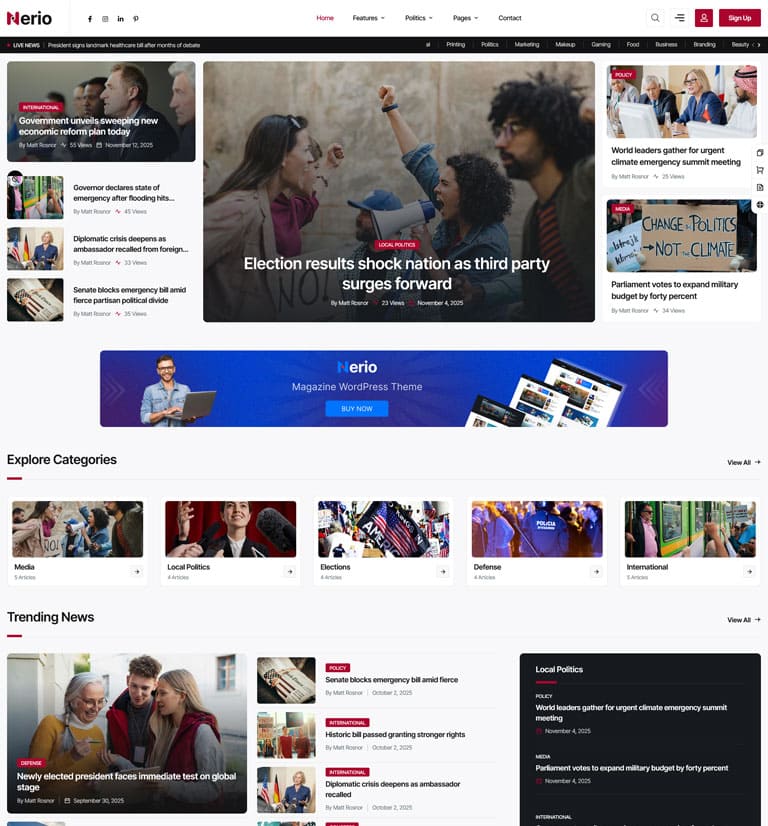 demo thumb 311 | Nerio – News Magazine WordPress Theme