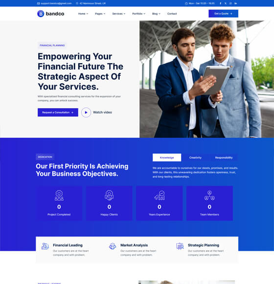 home61 | Bandco - Consulting Business WordPress Theme